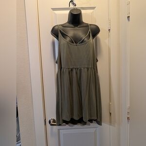 Army Green Torrid Plus Strappy Tank Top